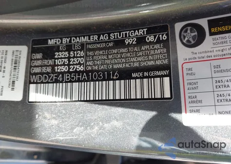 2017 Mercedes-Benz E 300 from USA, damaged, VIN WDDZF4JB5HA103116